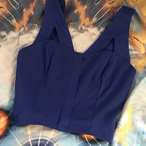 Royal blue crop top